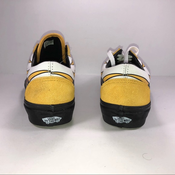 Vans Old Skool Flame Banana With Black Sole Shoes - Picture 5 of 7